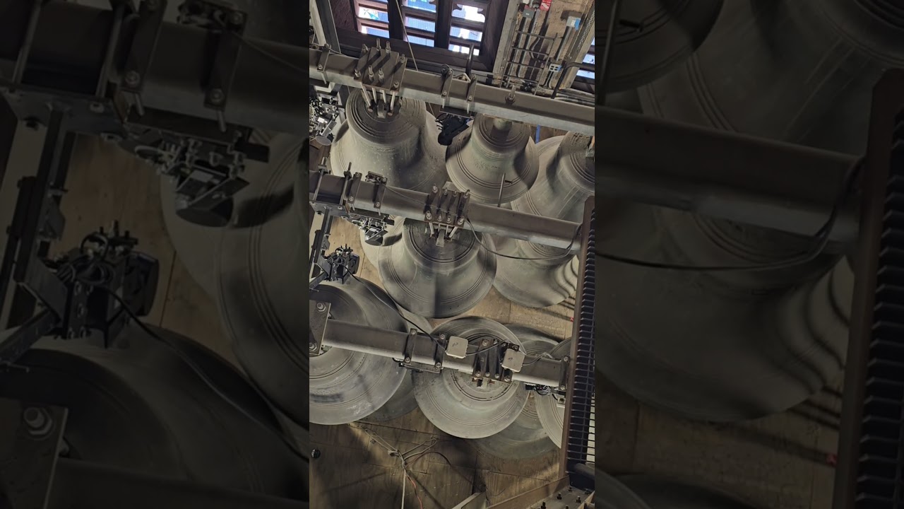 Automated bell chime &lsquo;Were You There&rsquo; #belltower #bells #churchbells #hymn #hymns #engineering #fyp