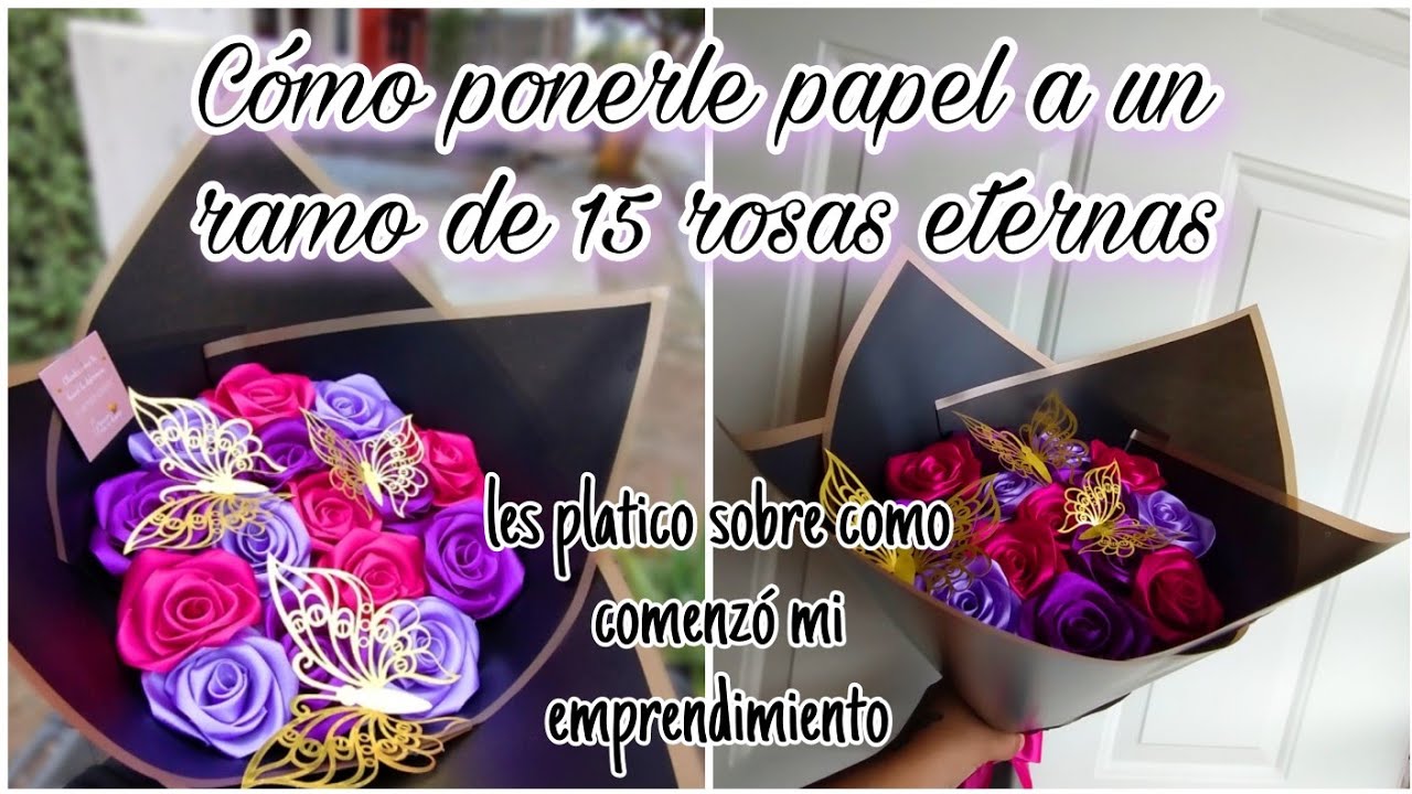Cómo envolver ramo de 15 rosas eternas | #rosaseternas #floreseternas #rosasdeliston