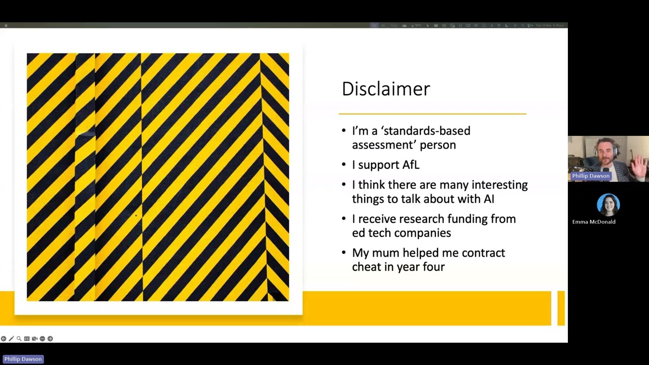 Keynote 1 - Professor Phillip Dawson - Assessment Design for a Time of AI