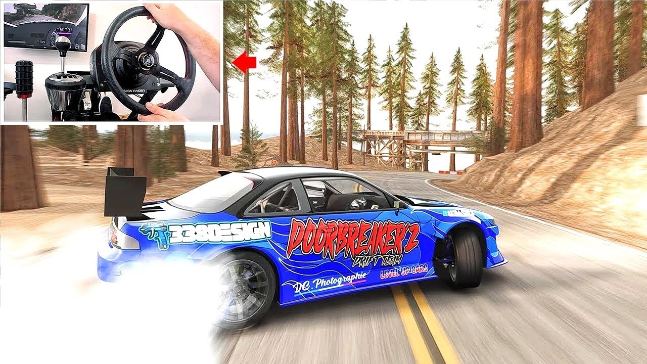 Drifting California Coast in 2JZ S14 (4K) w/Steering Wheel | Assetto Corsa