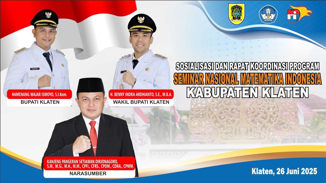 KAB. KLATEN - SOSIALISASI DAN RAKOR PERSIAPAN SEMINAR NASIONAL MATEMATIKA INDONESIA