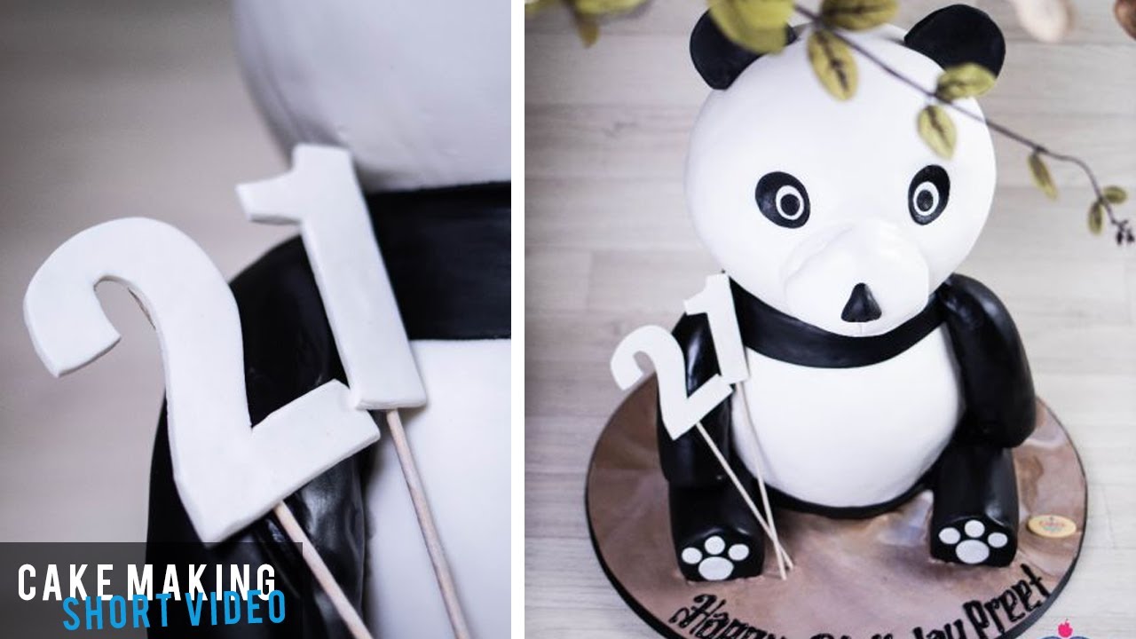 Birthday Panda Cake - Teddy Bear Cake - How to make [CAKESTODAY]