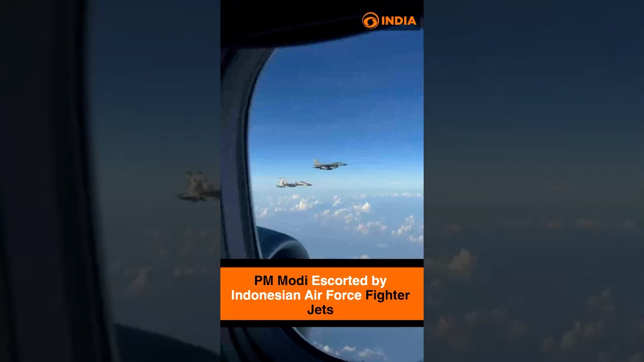 PM Modi Escorted by Indonesian Air Force Fighter Jets