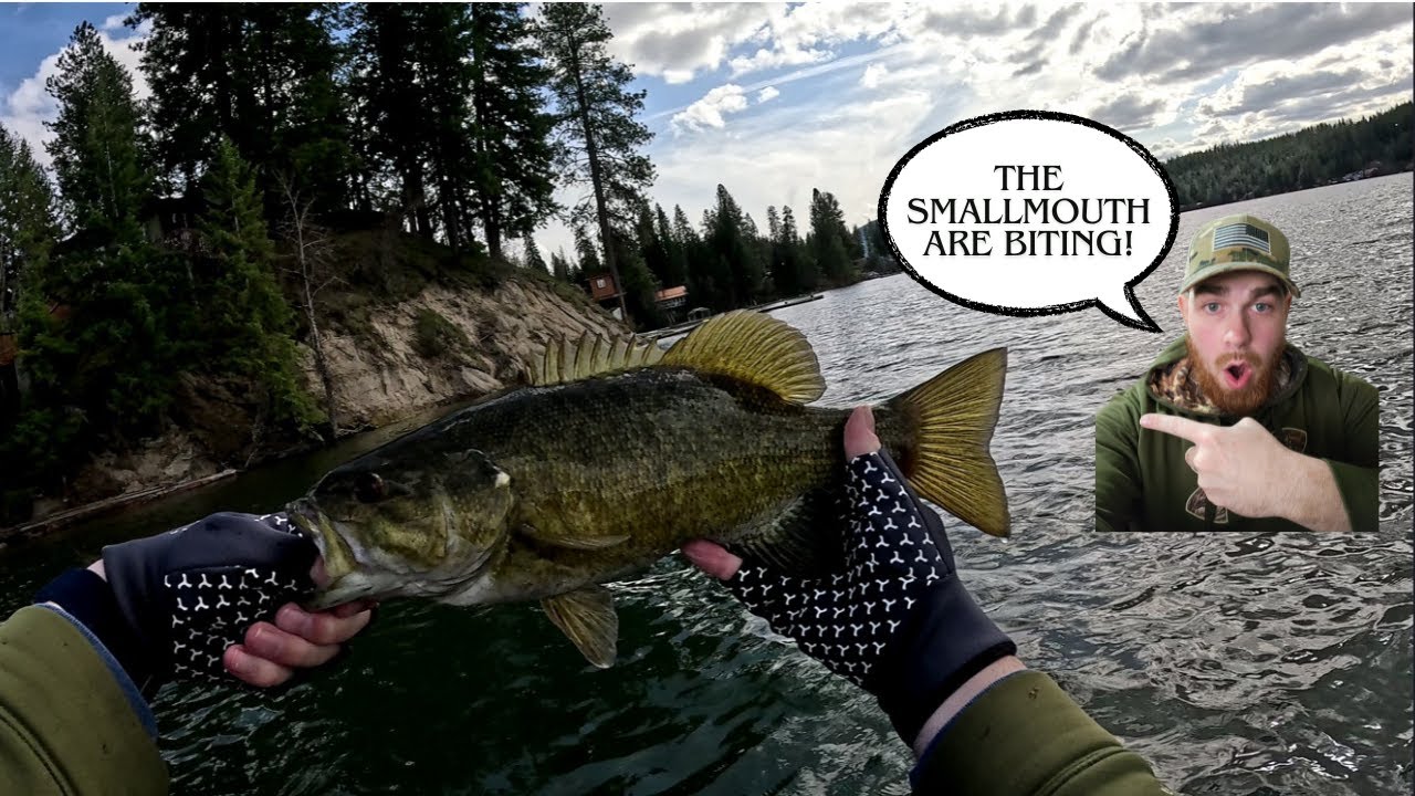 Kayak Fishing For Pre-Spawn Smallmouth in North Idaho - 3LB SMALLMOUTH!