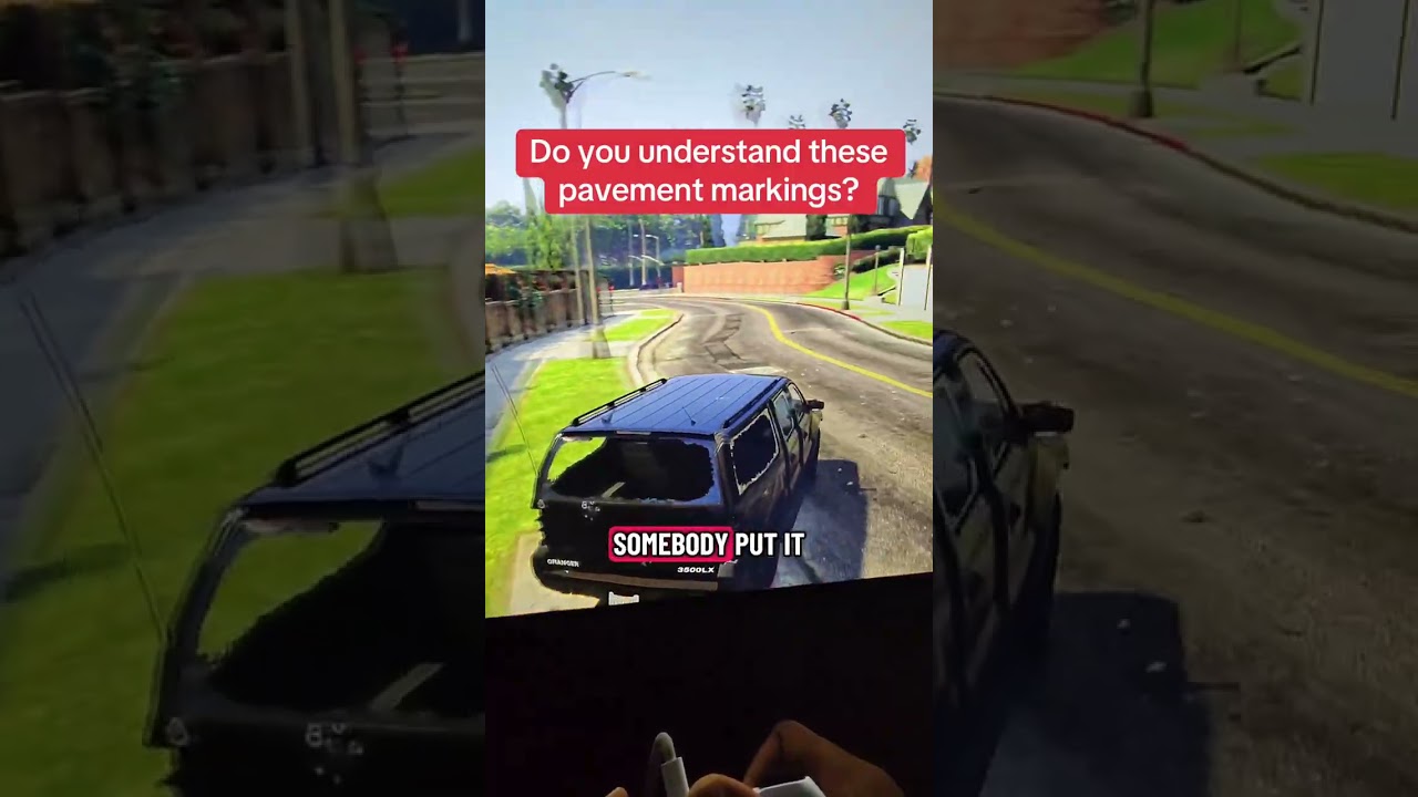 Don&rsquo;t let those outside distractions keep you from seeing those pavement marks #GTA5 #MRRoadReady
