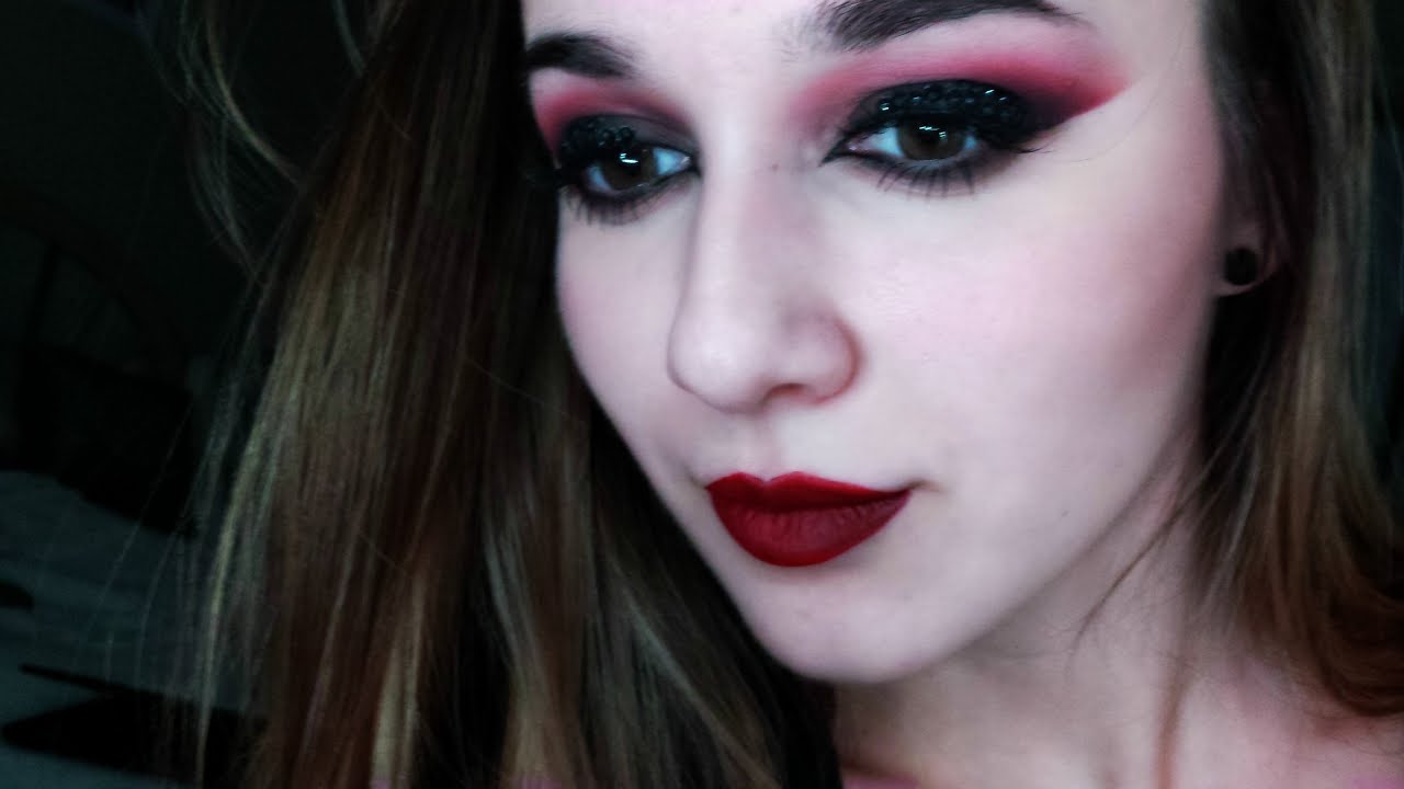 Vampy Makeup Look with Gemstones