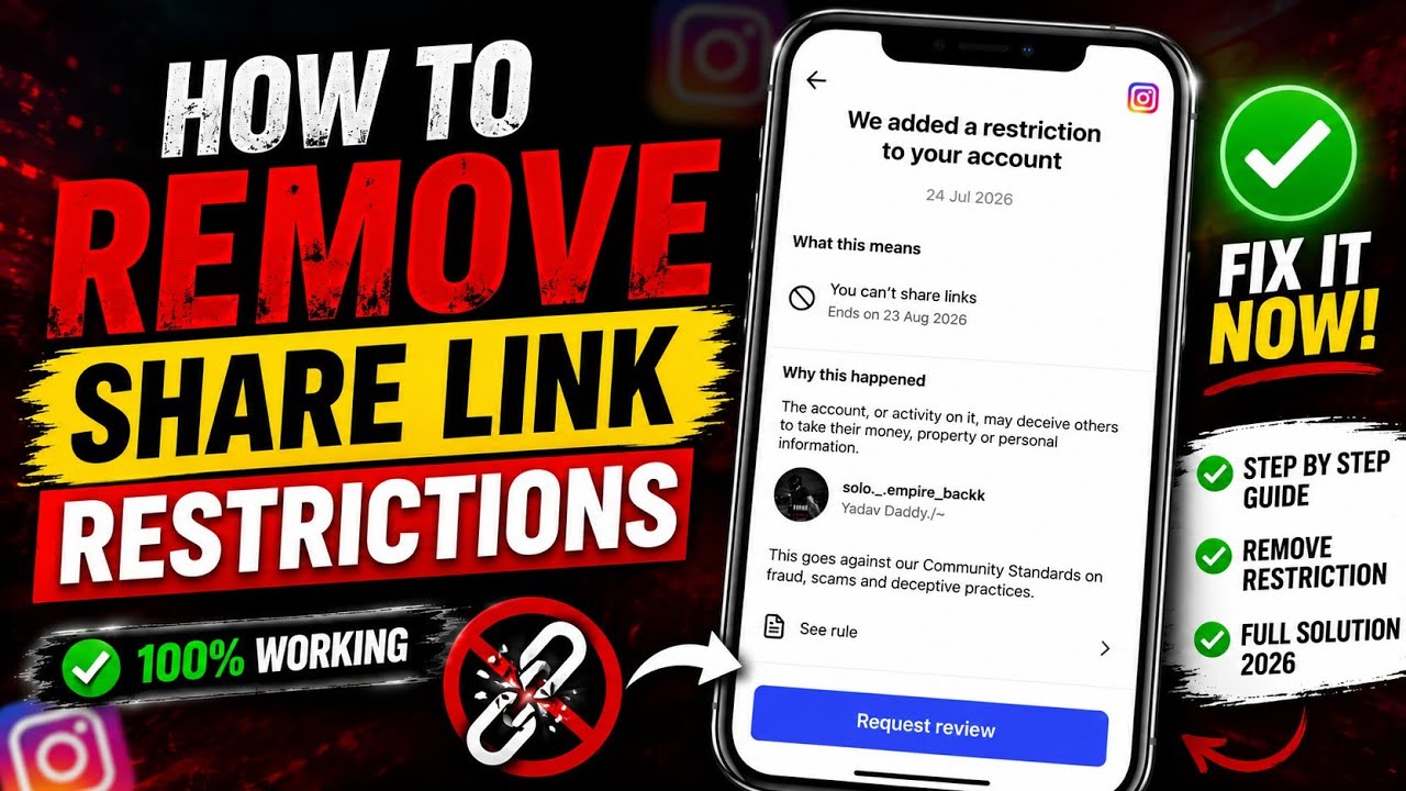 How to Remove Share Link Restrictions on Instagram (2026) | 100% Working Fix | Full Guide