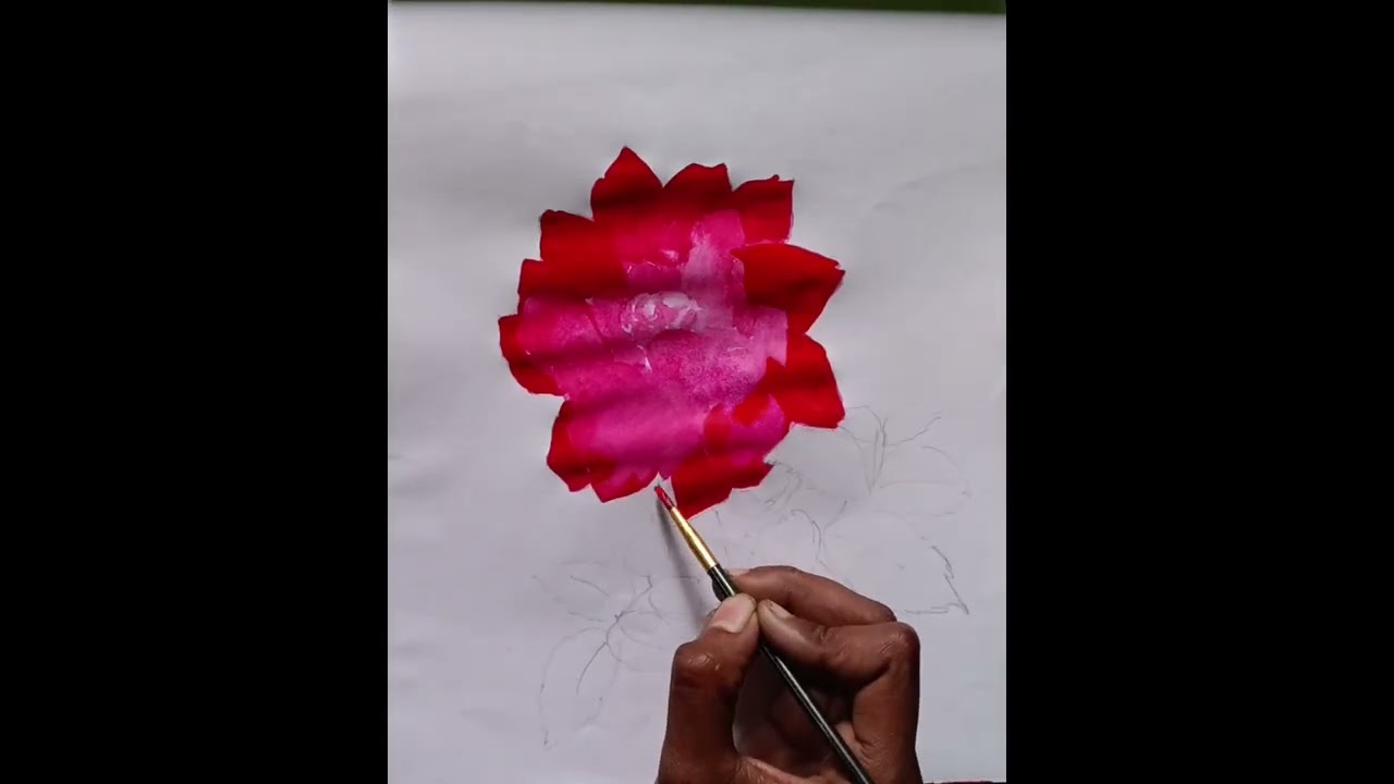 Realistic Red Rose Drawing 🌹 | Relaxing Art Process 
