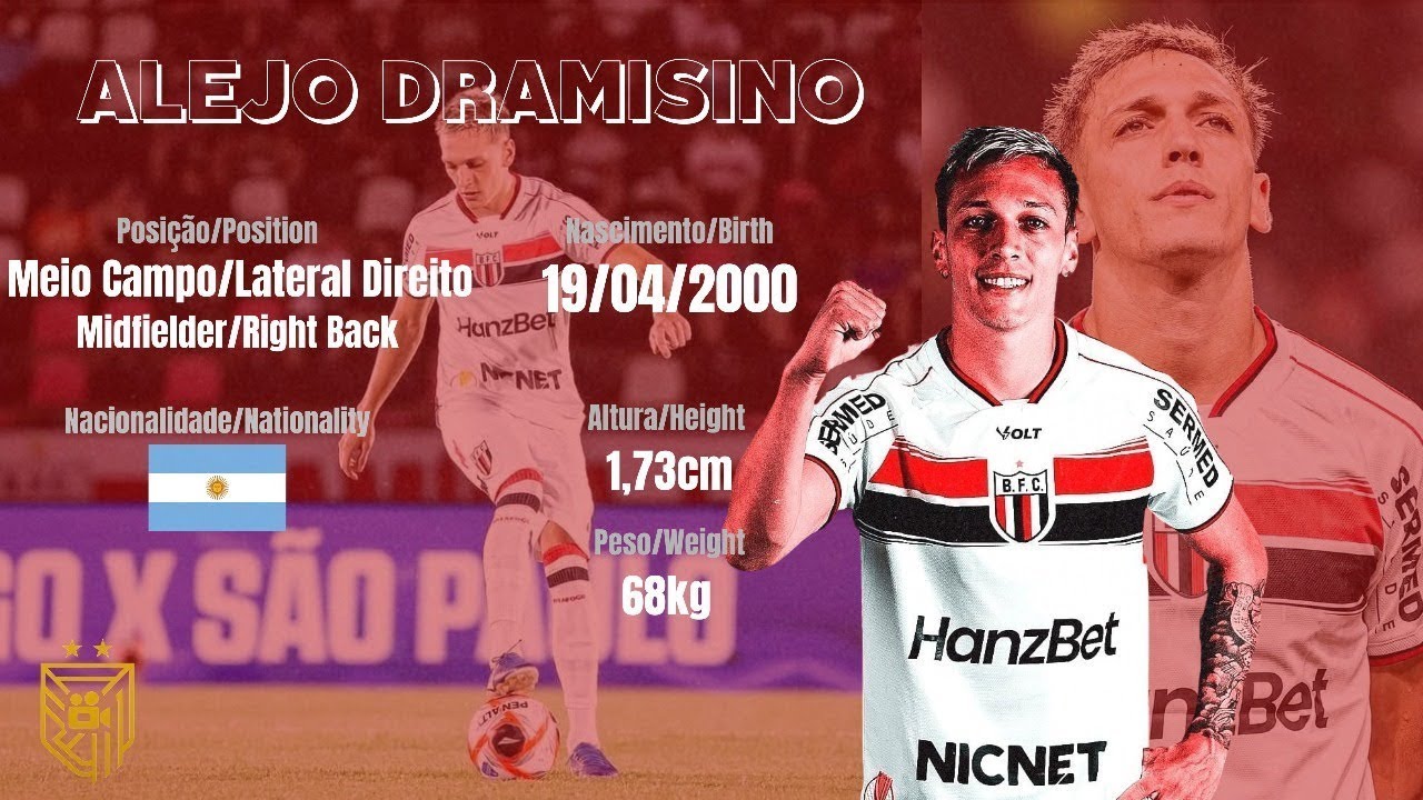 Alejo Dramisino - Meio Campo/Lateral Direito - 2025