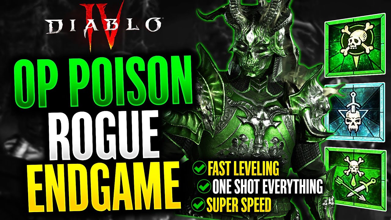 Diablo 4 -  BEST Poison Twisting Blades Rogue Speed Leveling Build Guide after Patch (Level 1-100)