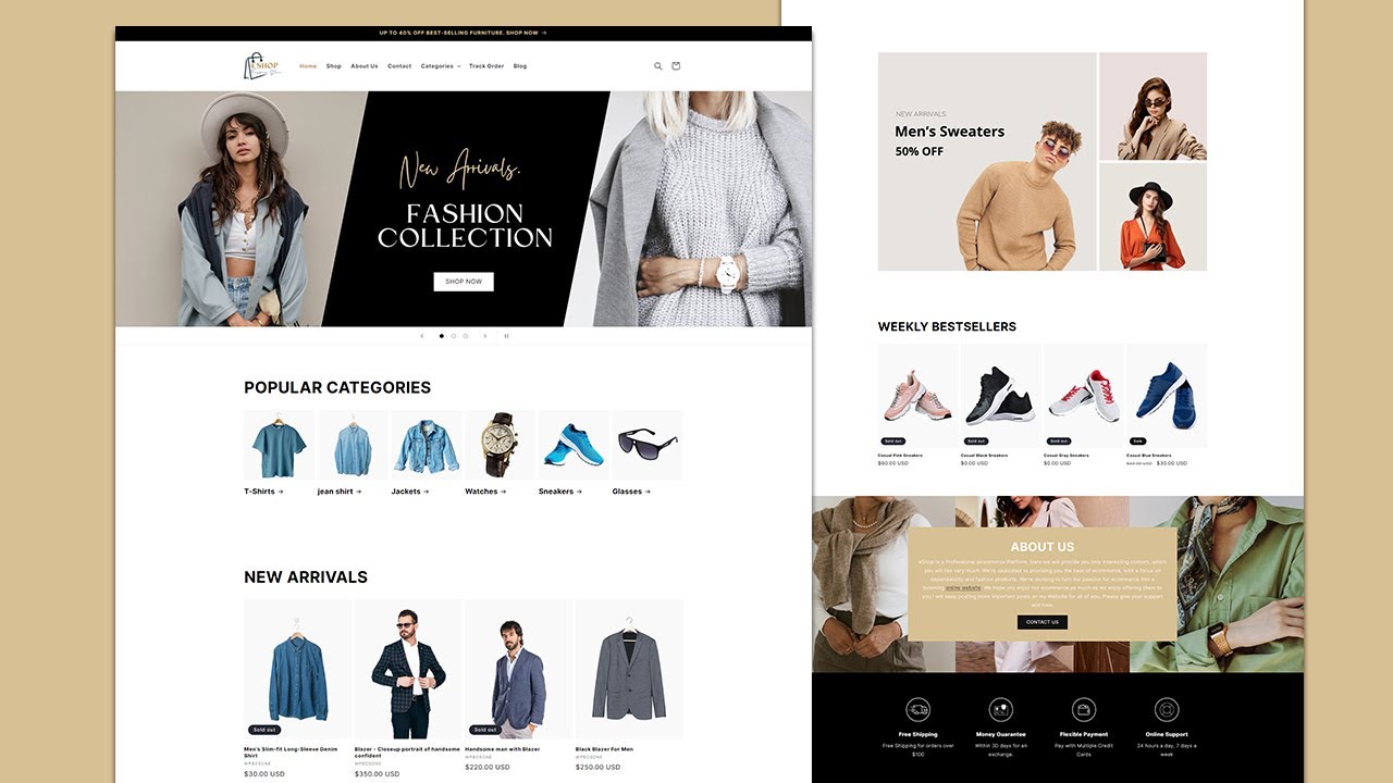 How To Create an Online store with Shopify | Shopify Store Design with Dawn Theme Customization