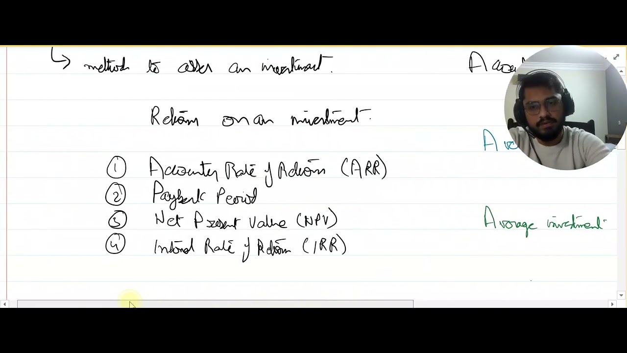 Investment Appraisal   ARR