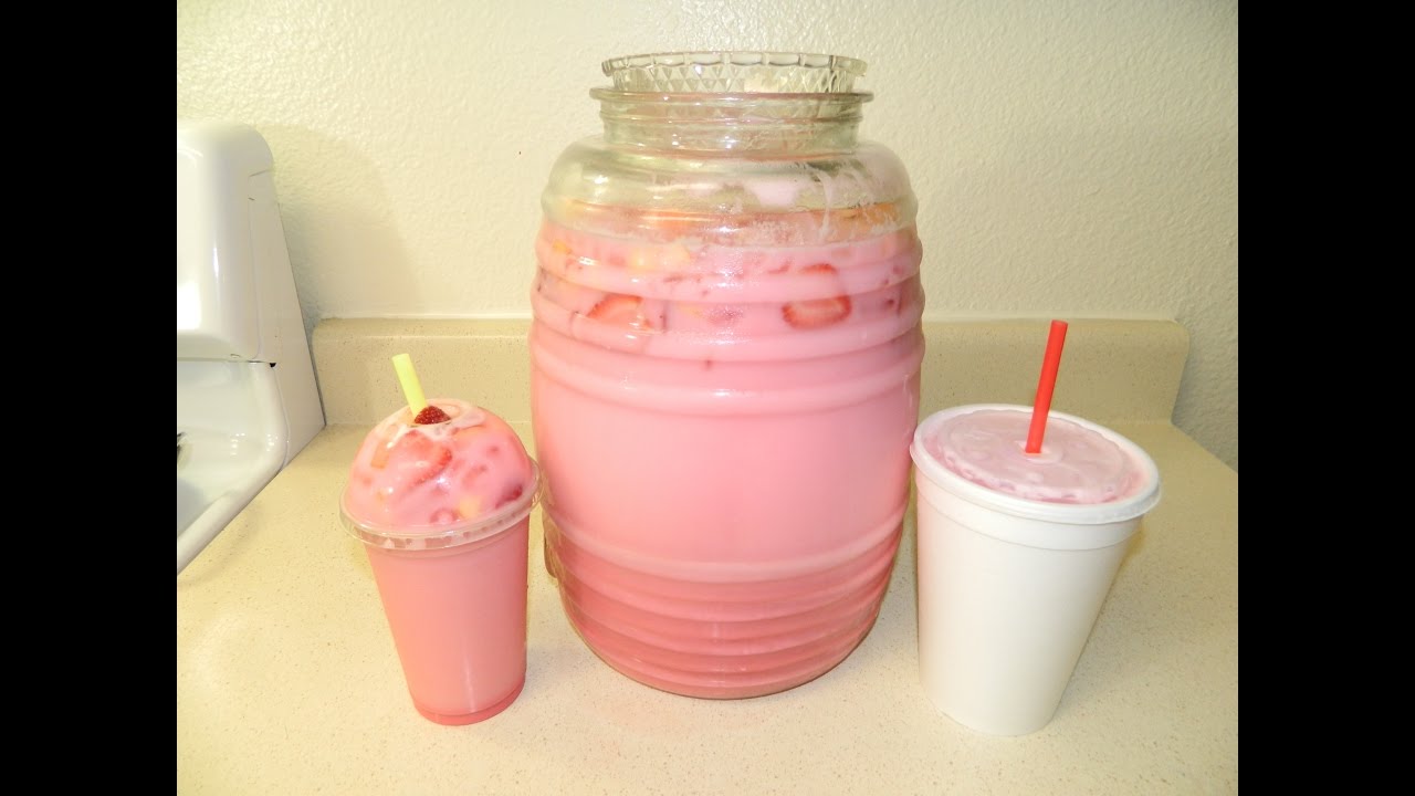 Agua Fresca de Arroz con  Fresa Para Negocio
