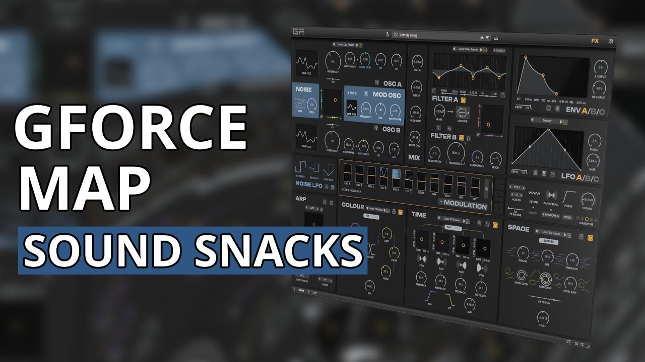 GForce MAP Sound Snacks — плагин синтезатора West Coast (исследование осцилляторов и фильтров)