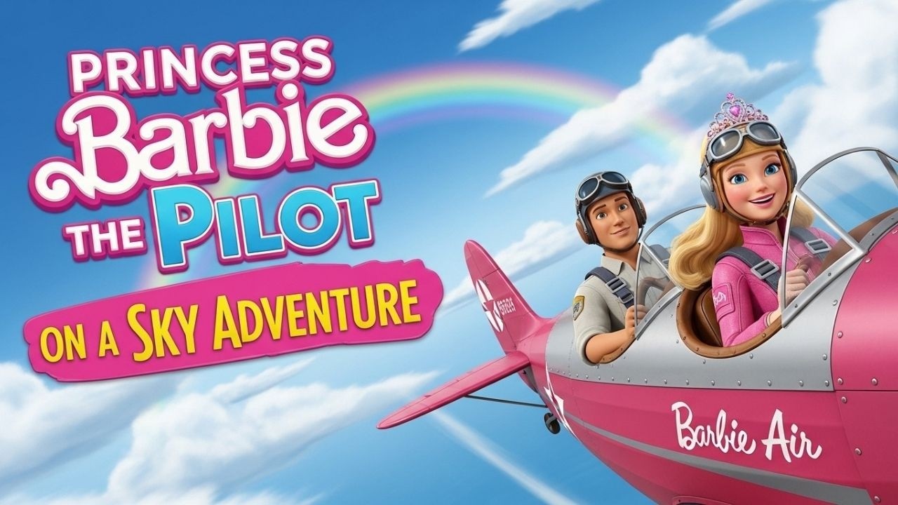 Princess Barbie the Pilot on a Sky Adventure  | Bedtime Story for Kids & Families #barbiestory