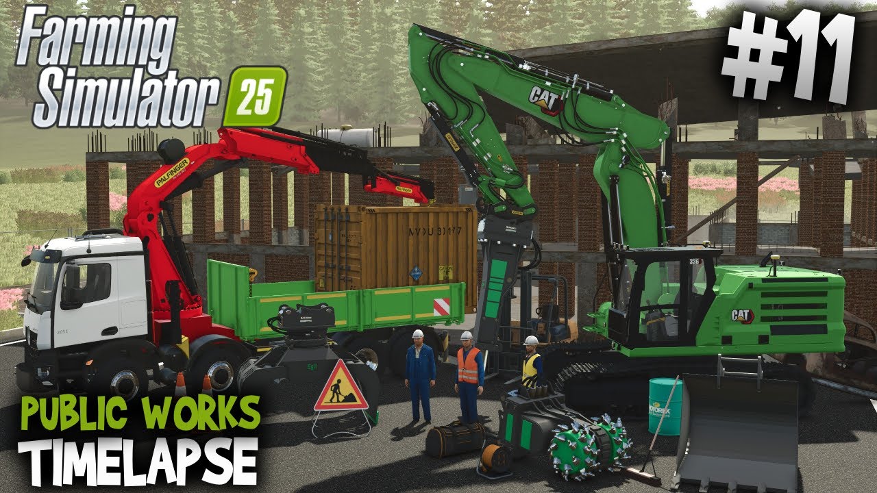 New Demolition Project Begins! 🚧 CAT Next Gen 336 & Egli attachments  👷 FS25