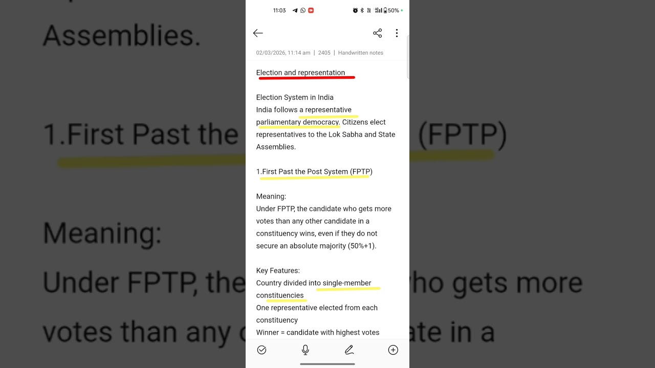 FPTP| Election & Representation| Indian constitution 