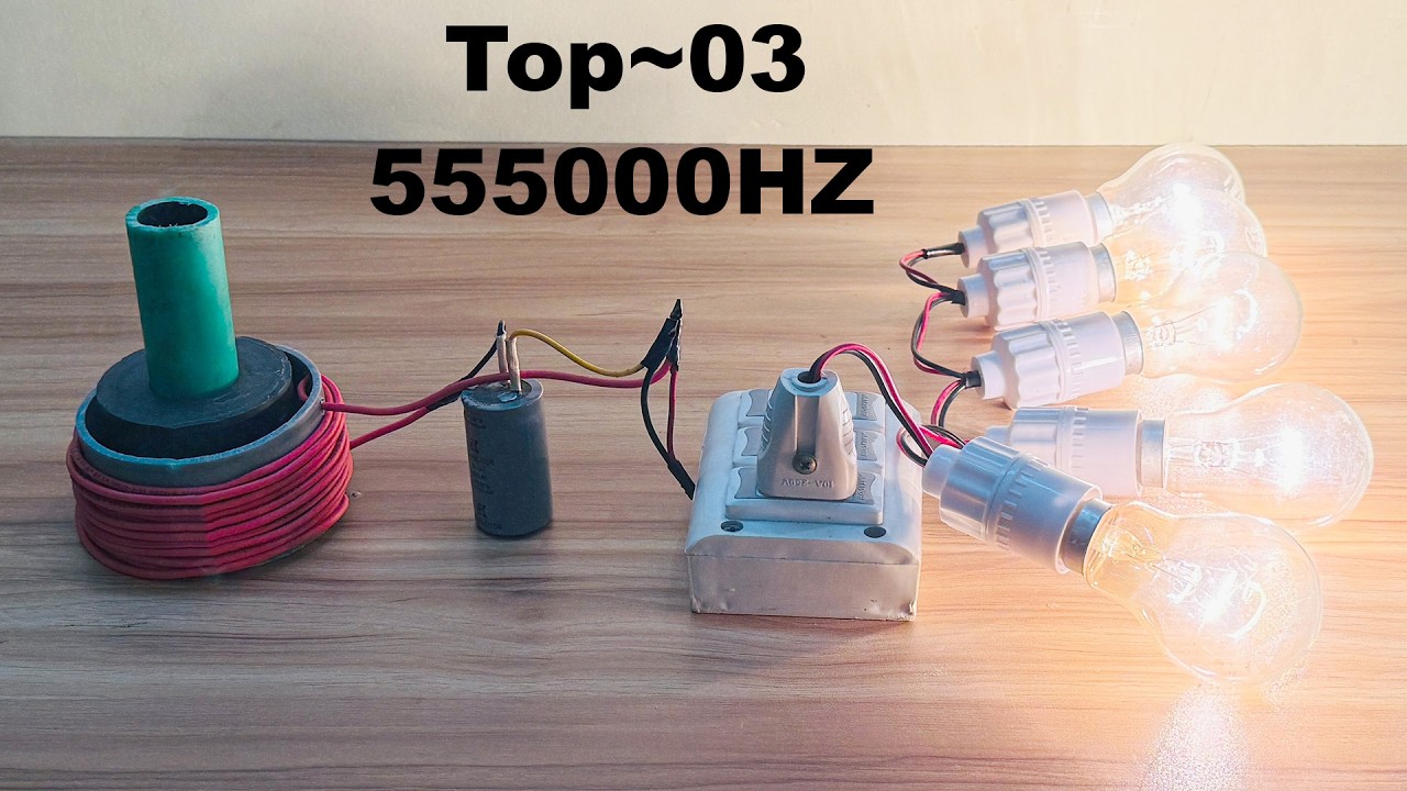Free energy 240v electricity 555000Hz energy generator top 03 magnetic copper transformer idea