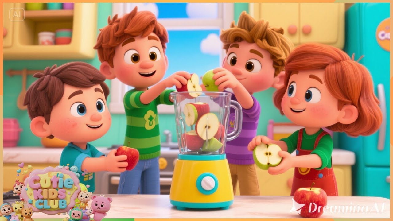 Kids Enjoy Apple Juice Song For Kids | Cutie KidsClub