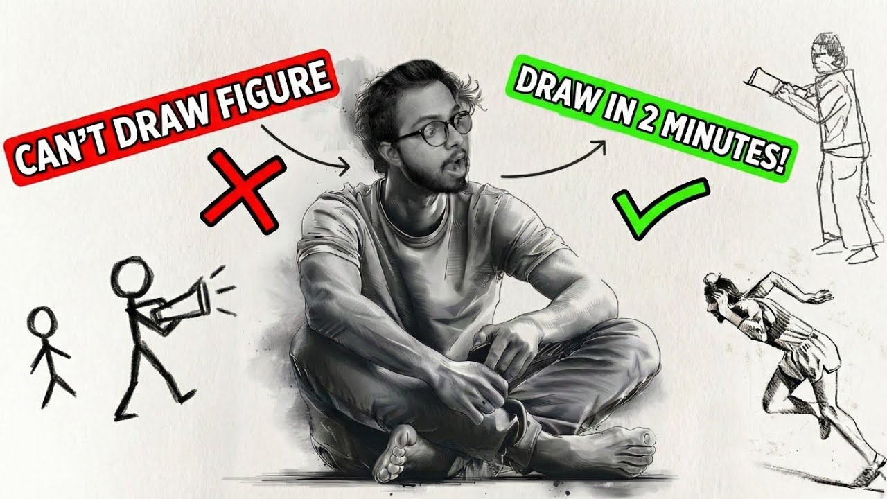 Can’t Draw Figures? Learn Easy Memory Drawing in 2 Minutes! | Elementary and Intermediate 