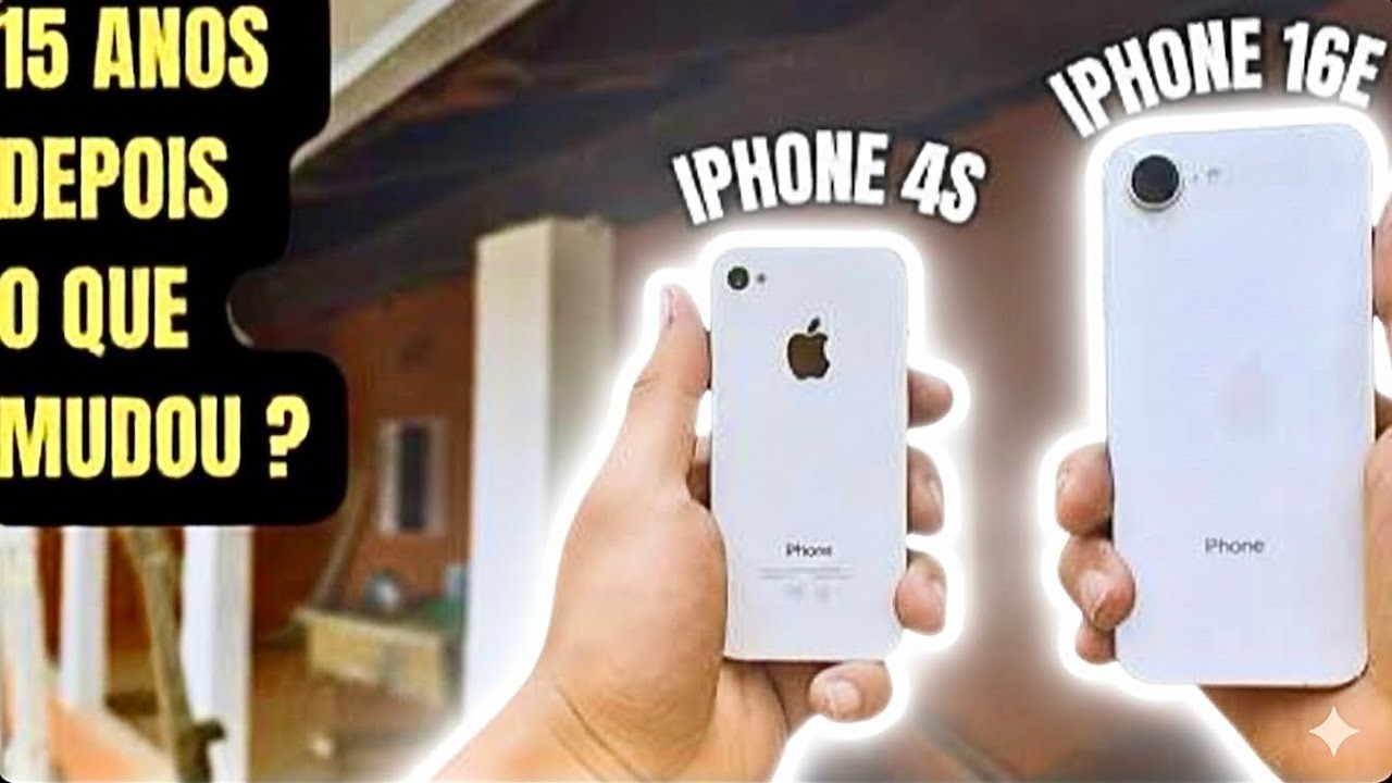 Comparei o iPhone 4S e o iPhone 16e A diferença é chocante!