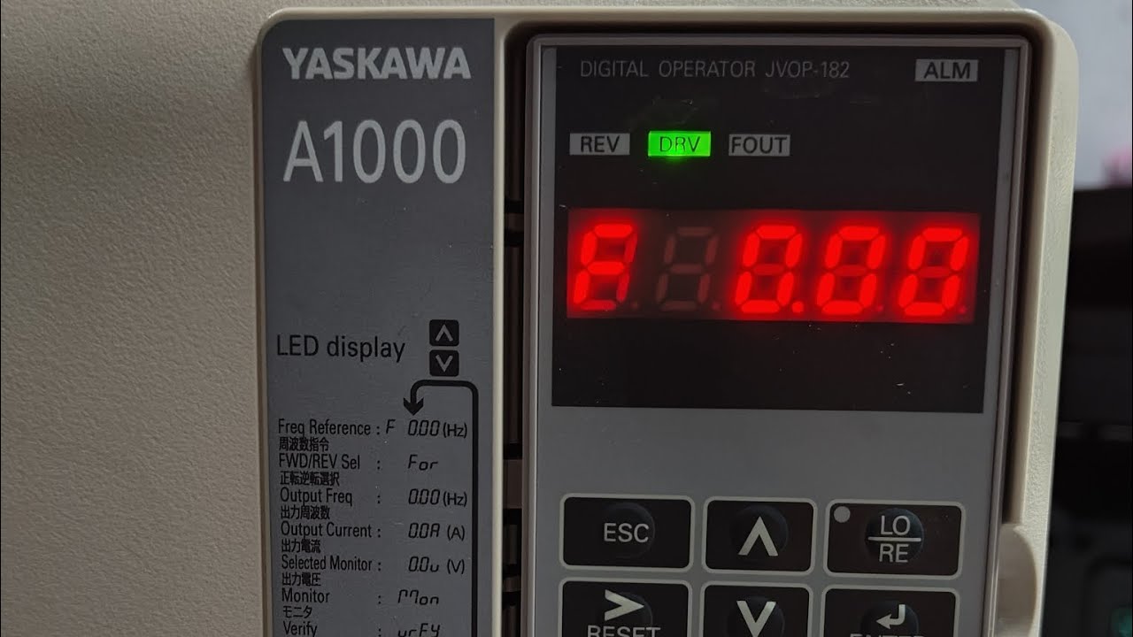 Yaskawa A1000 drive parameters Settings and configuration full setup video 