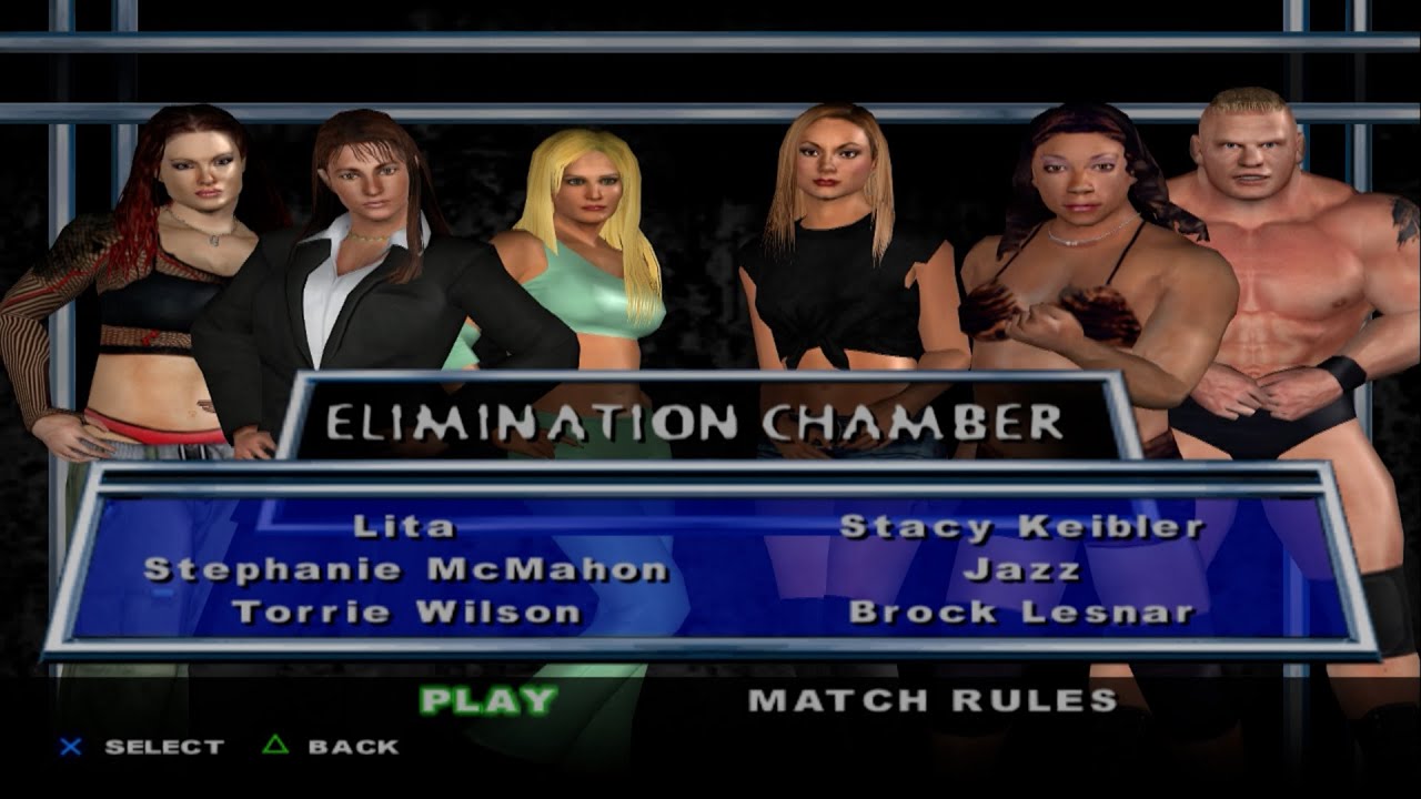 WWE SmackDown! HCTP - Lita,StephanieMcMahon,TorrieWilson,StacyKeibler,Jazz,BrockLesnar