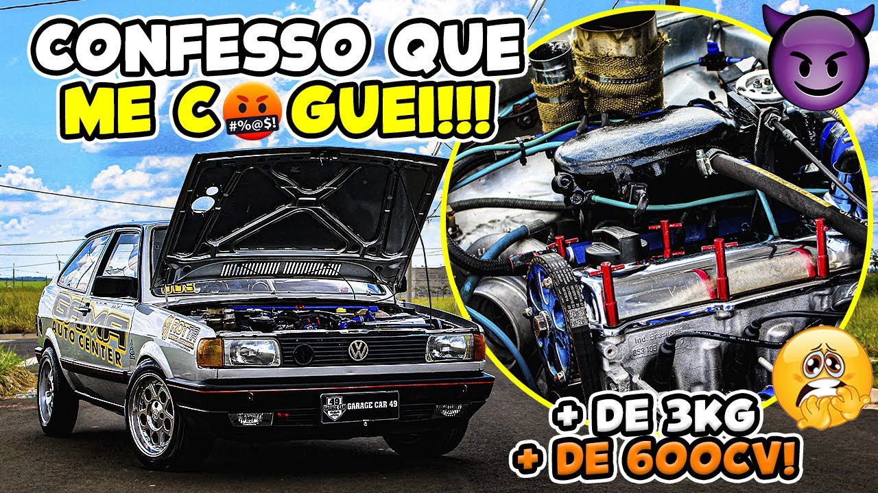 💀NUNCA PASSEI TANTO MEDO 😈 GOL TURBO DE 600CV COM + DE 3KG PRESSÃO