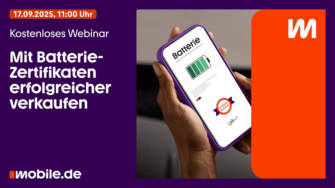 Live Webinar - Mit Batterie-Zertifikaten erfolgreicher verkaufen