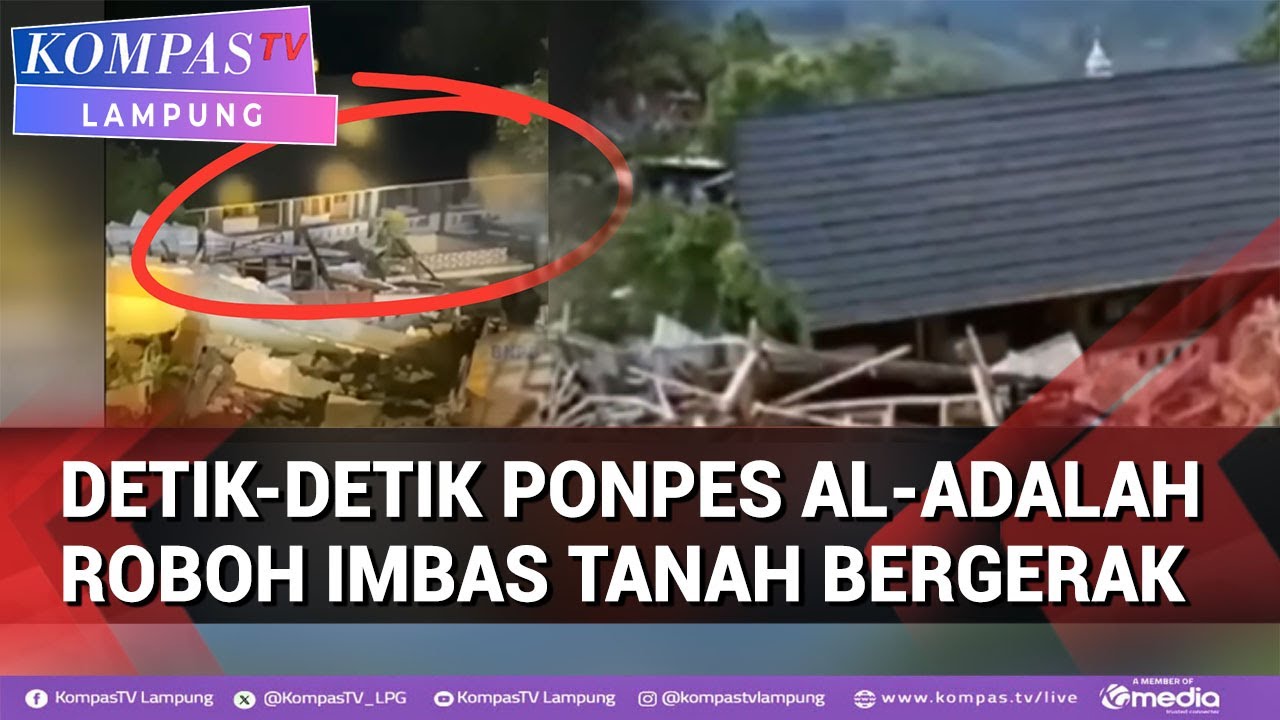 Detik-Detik Ponpes Al-Adalah Roboh Imbas Tanah Bergerak di Tegal