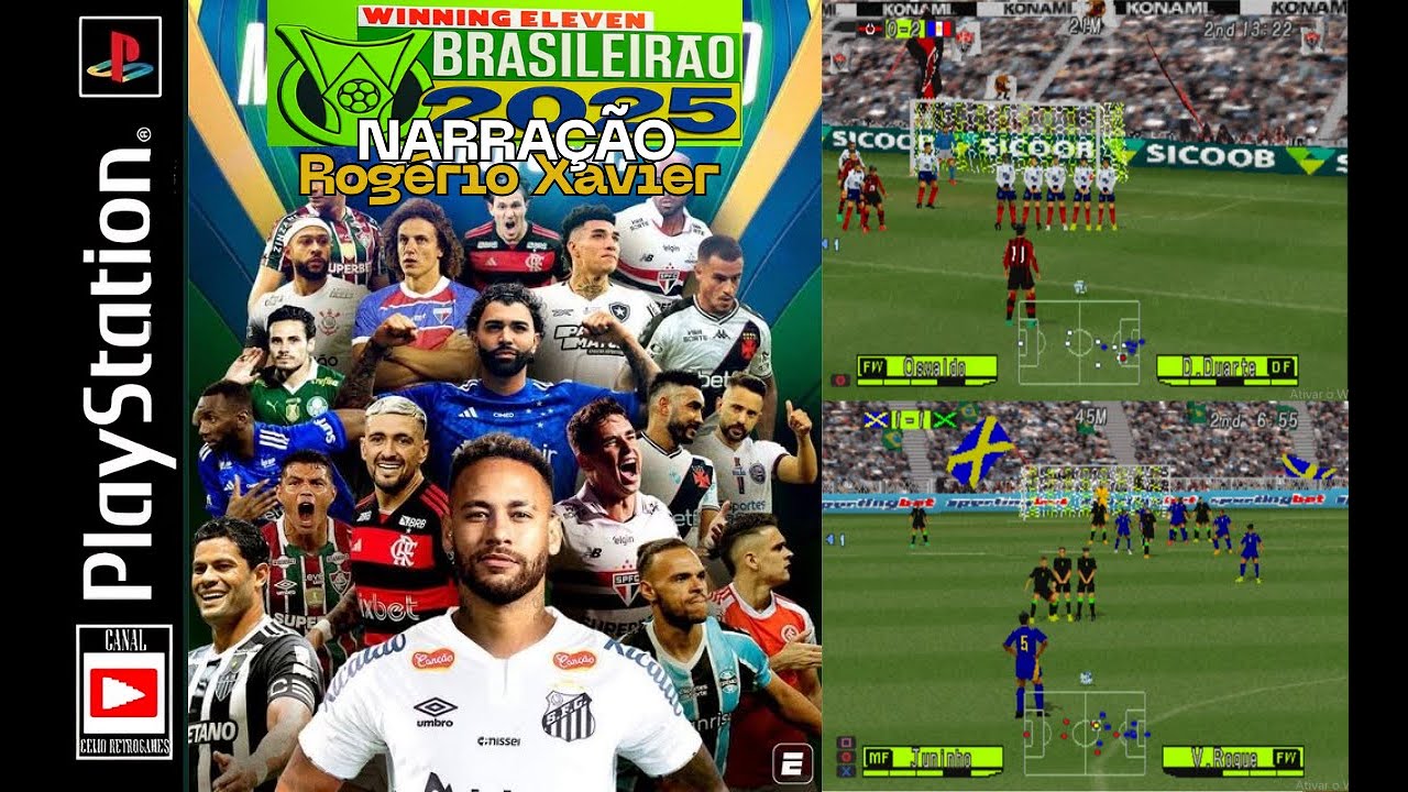 Brasileirão Séries A B C 2025 (PS1) com Narração de Rogério Xavier | Patch by Célio RetroGames