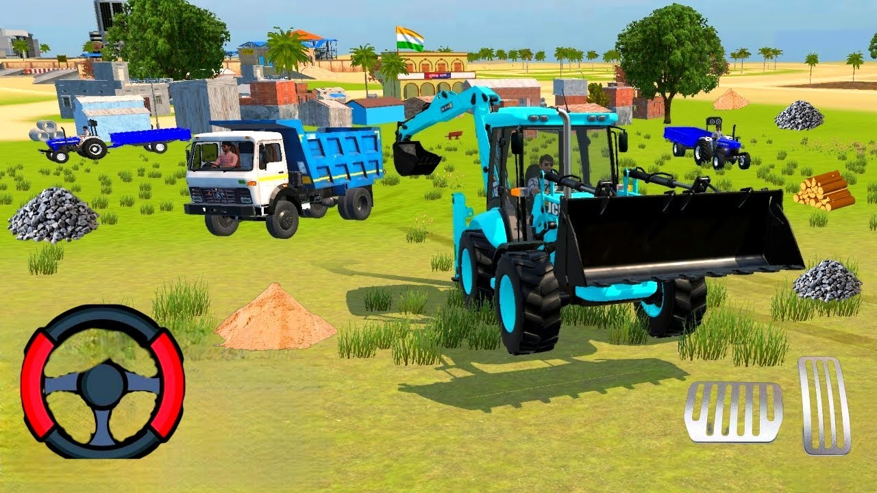 🛑JCB, MESSY//EICHAR TRUCK🤯UPLOADING STONE🪨🏗️ TROLLEY 3D GAMEPLAY #viralvideo #gaming #farming