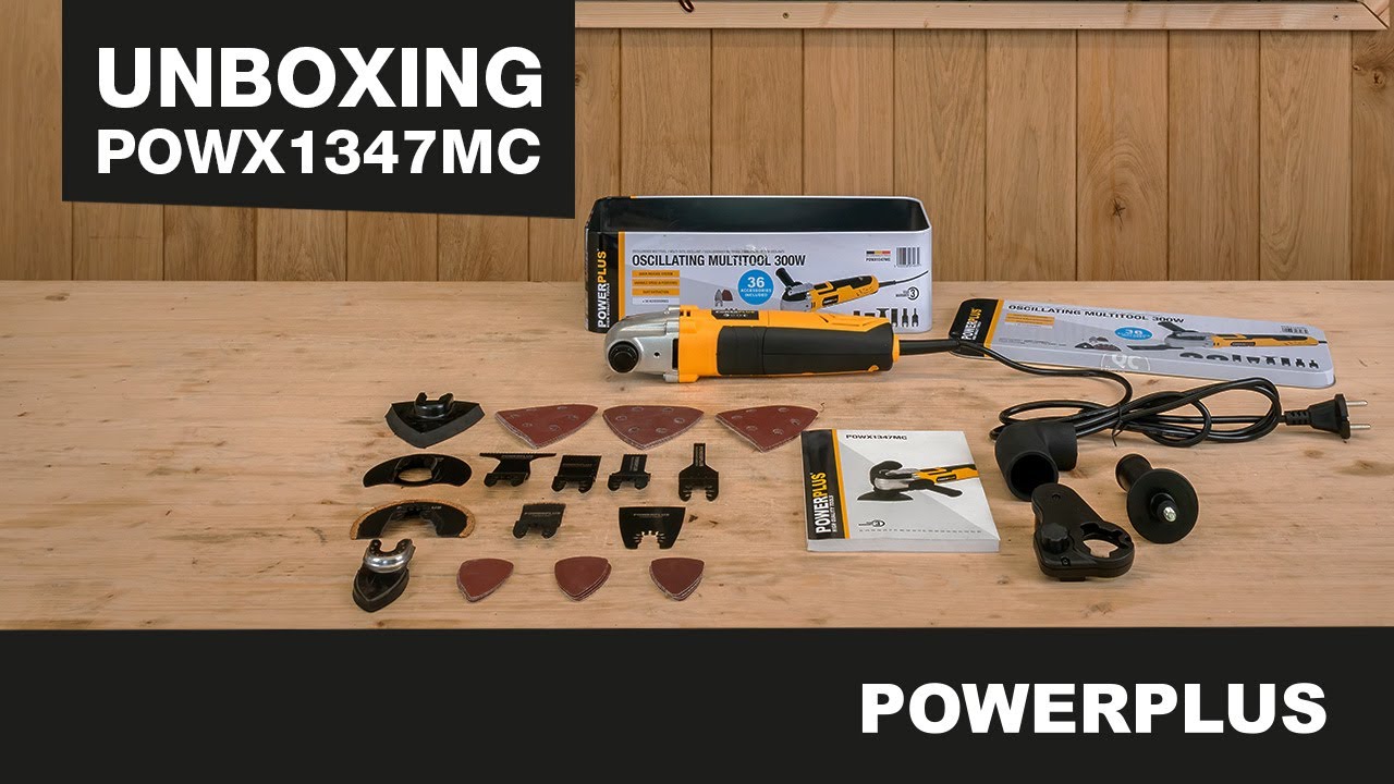 POWERPLUS - Unboxing the POWX1347MC oscillating multitool