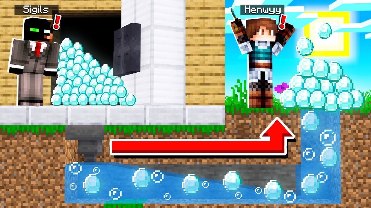 STEALING my FRIENDS DIAMONDS in MINECRAFT!