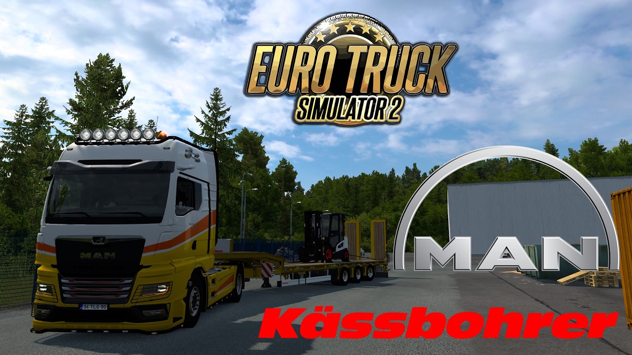 Euro Truck Simulator 2 II Man - Nordic Horizons DLC-BobCat Cargo DLC (İsveç) // Logitech G923