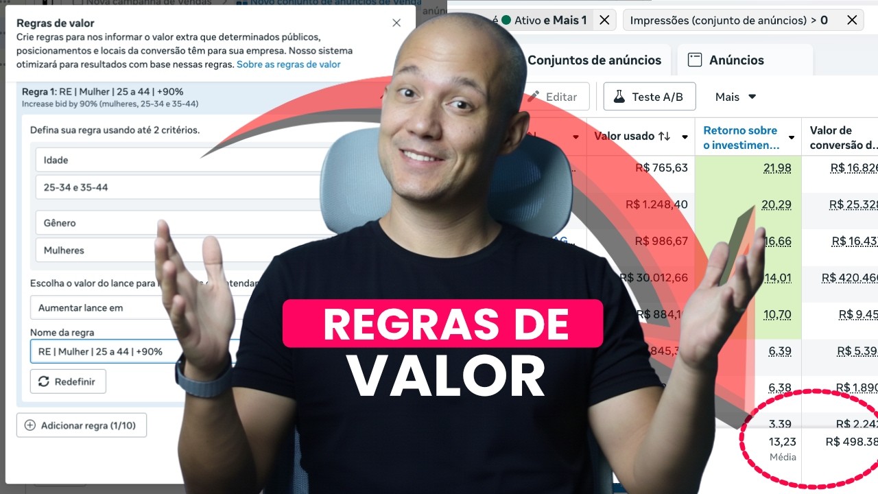NOVA FUN&Ccedil;&Atilde;O META ADS: Aumente seu ROAS com as Regras de Valor (Tutorial)
