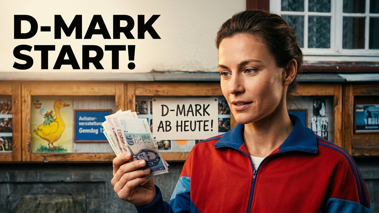 Heiligenstadt am 1.7.1990 bei Einf&uuml;hrung der D-Mark