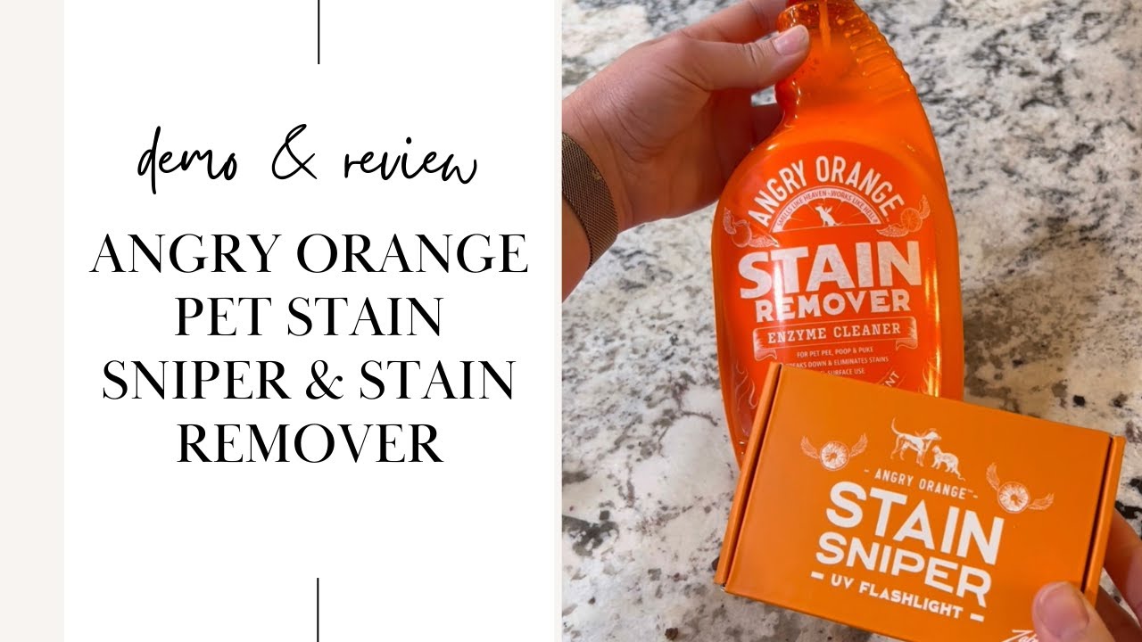 Review & Demo - Angry Orange Pet Stain Remover & Stain Sniper! This stuff is honestly MAGIC!