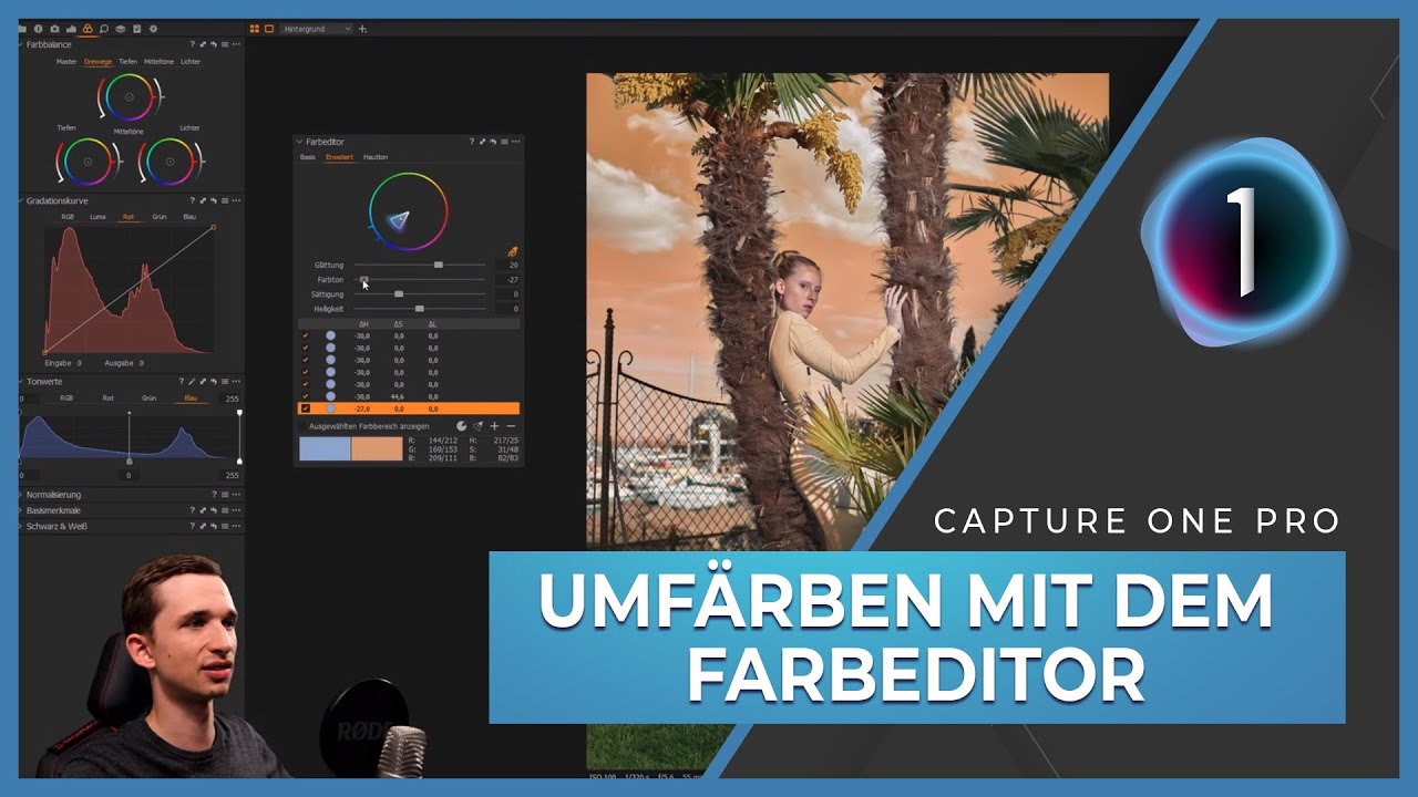 CAPTURE ONE PRO - UMFÄRBEN mit dem FARBEDITOR | #CAPTUREONE mit PHILIP REICHWEIN