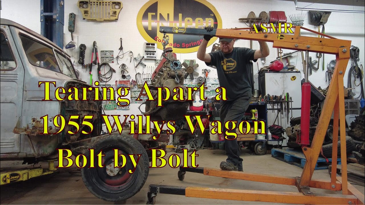 55 Willys Two Door Station Wagon Last Moments. Complete Teardown Step by Step Dismantle of a Classic
