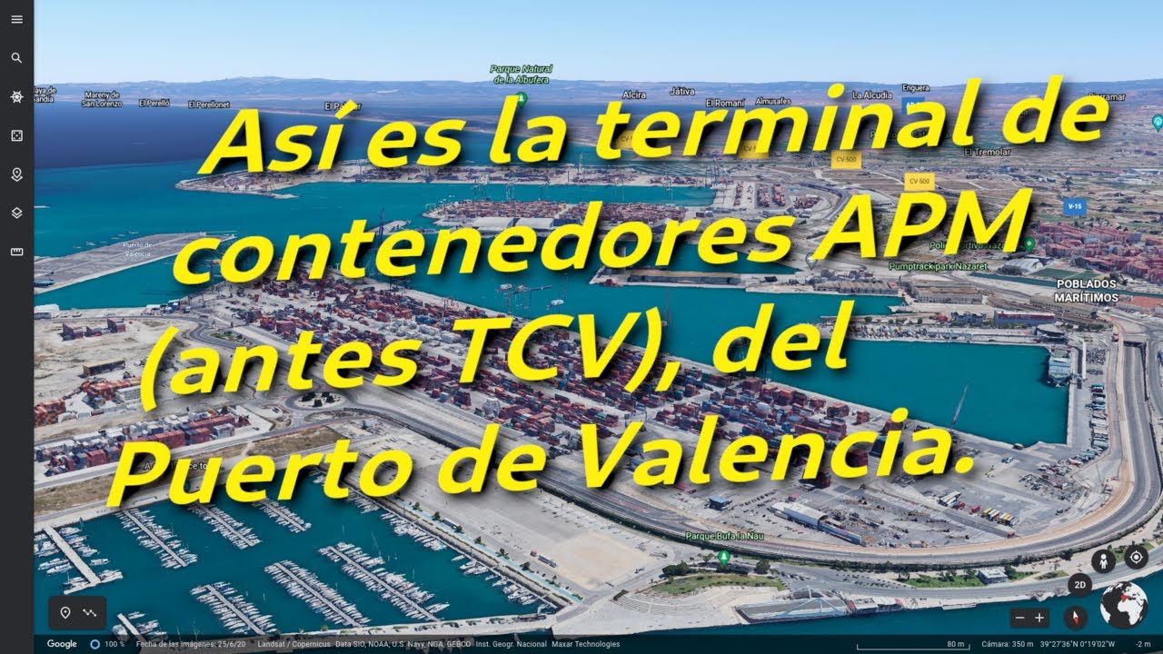 Así es la Terminal APM (antes TCV), del puerto de Valencia. APM terminal of the port of Valencia