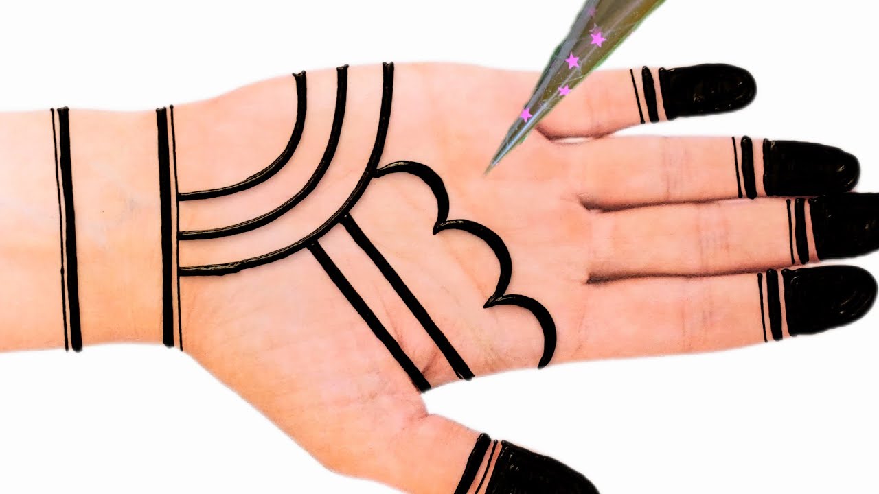 Easy simple mehndi designs front hand || Mehandi design for hands || आसान मेहंदी डिज़ाइन 🌿🌿