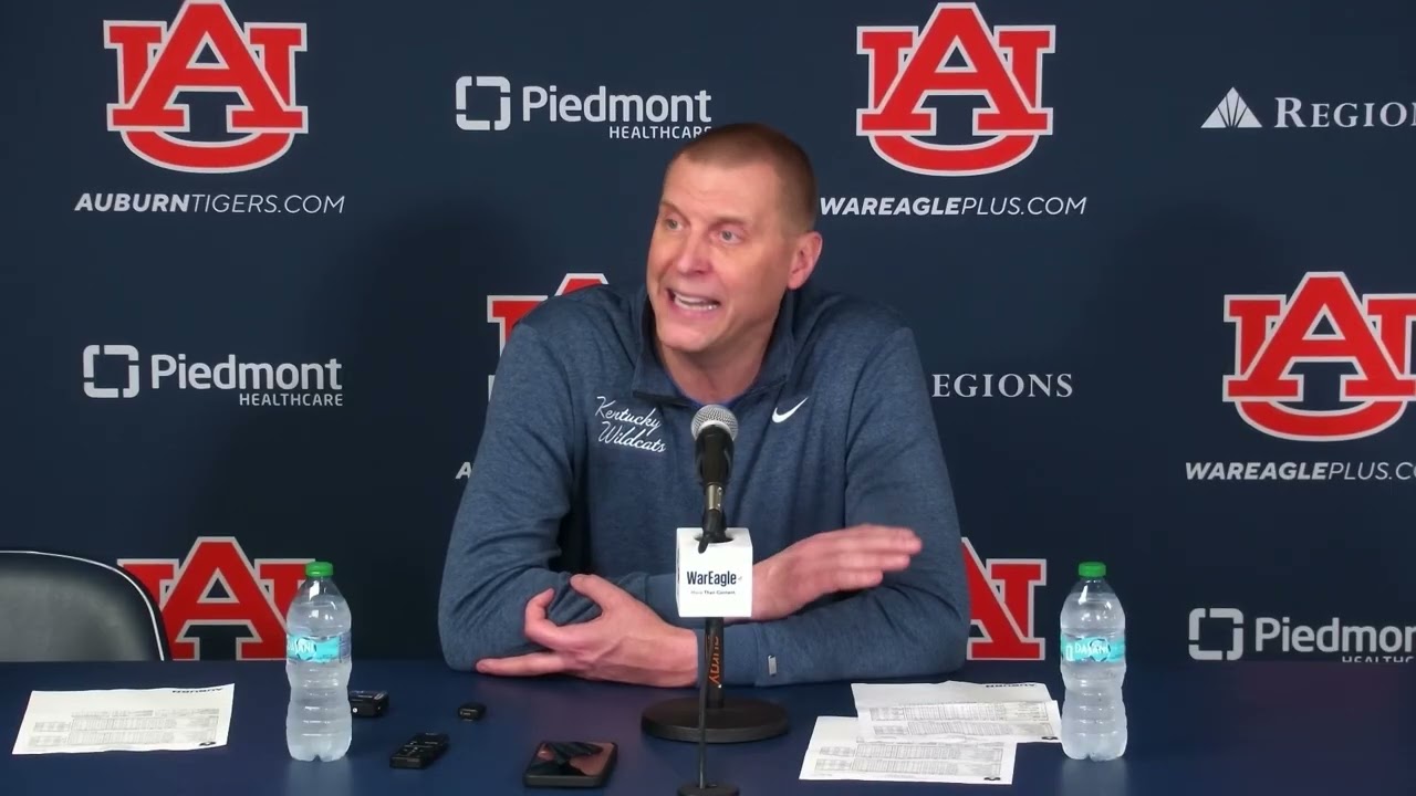 Watch Kentucky Head Basketball Coach Mark Pope Auburn Post Game Press Conference