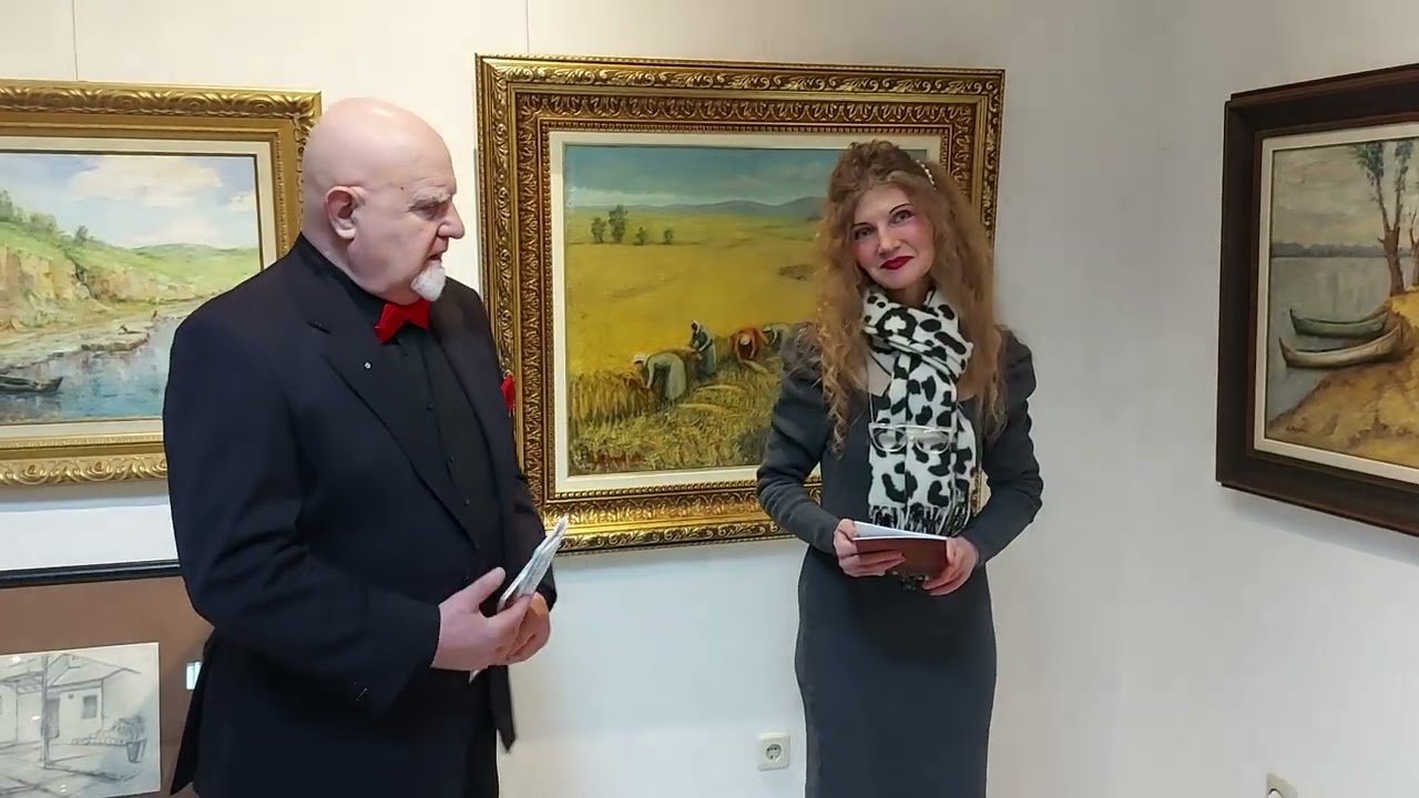 Откриването на Ретроспективната изложба на Данаил Аврамов в Арт клуб  Савов и с  Веселина Хинкова 