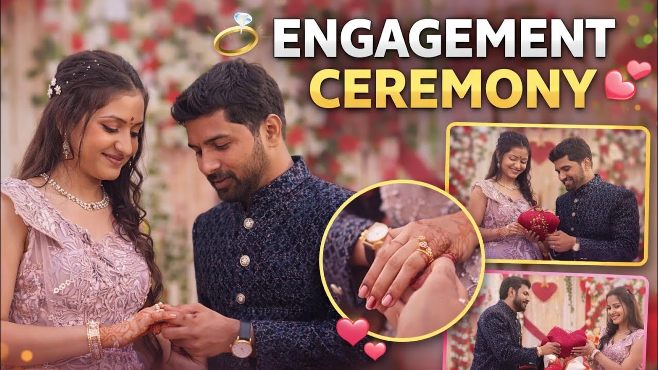 💍 Beautiful Engagement Ceremony | Ring Exchange Special 💖 | Family Celebration