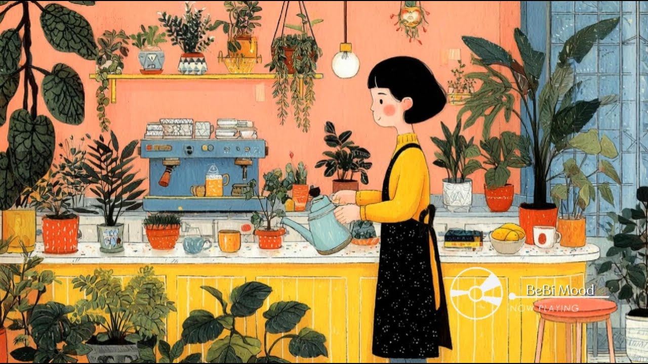 Café Lofi ☕ Bright Morning Coffee & Plants Mix [Chill / Study / Relax