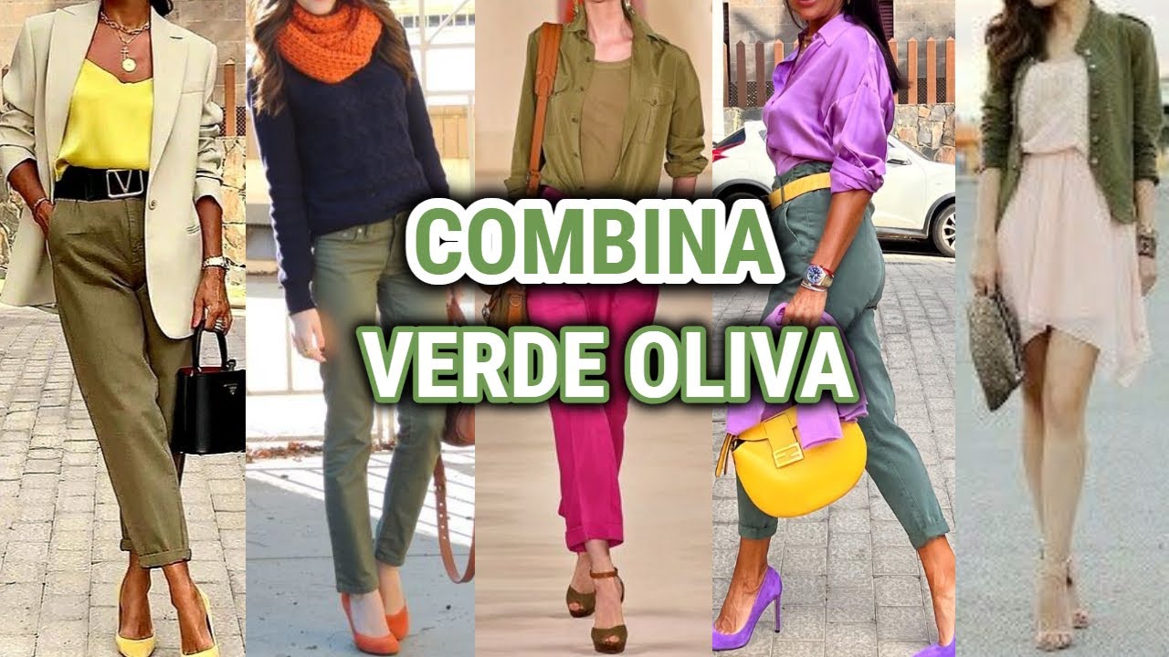 COMBINACIONES de ROPA MODERNAS en COLOR VERDE OLIVA OUTFITS MODERNOS EN TONOS VERDE OLIVA MODA MUJER