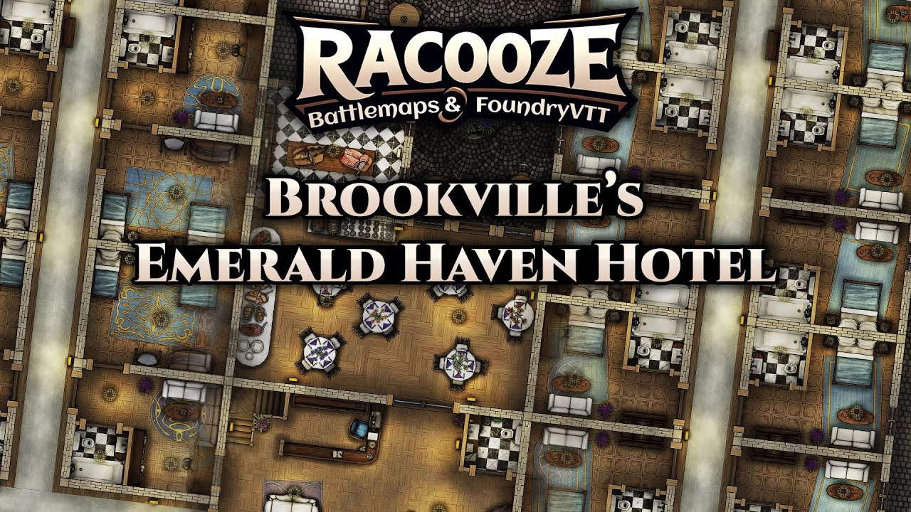Brookville&rsquo;s Emerald Haven Hotel - Battlemap Creation - Timelapse
