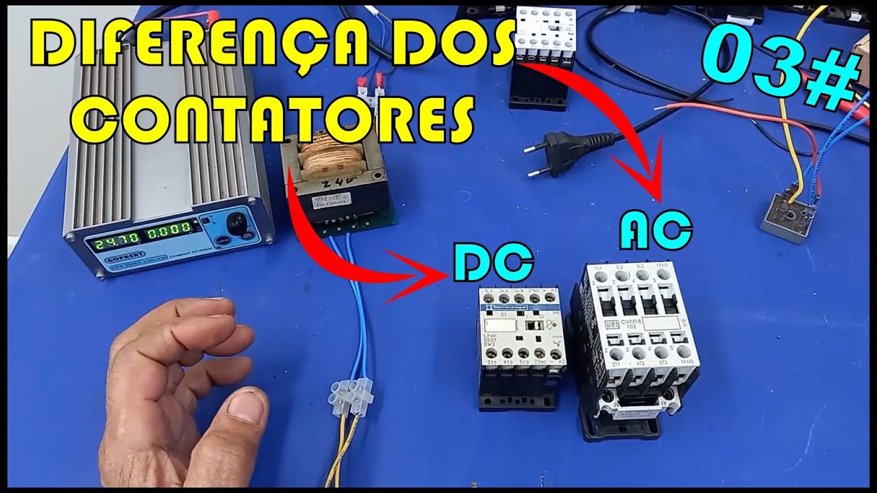 DIFERENÇA DA CONTATORA DE CORRENTE AC E DC 03#