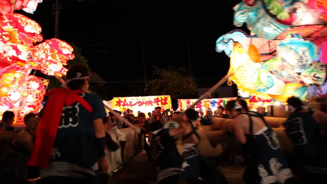 あわせ「西友会対松栄会」庄川観光祭2014